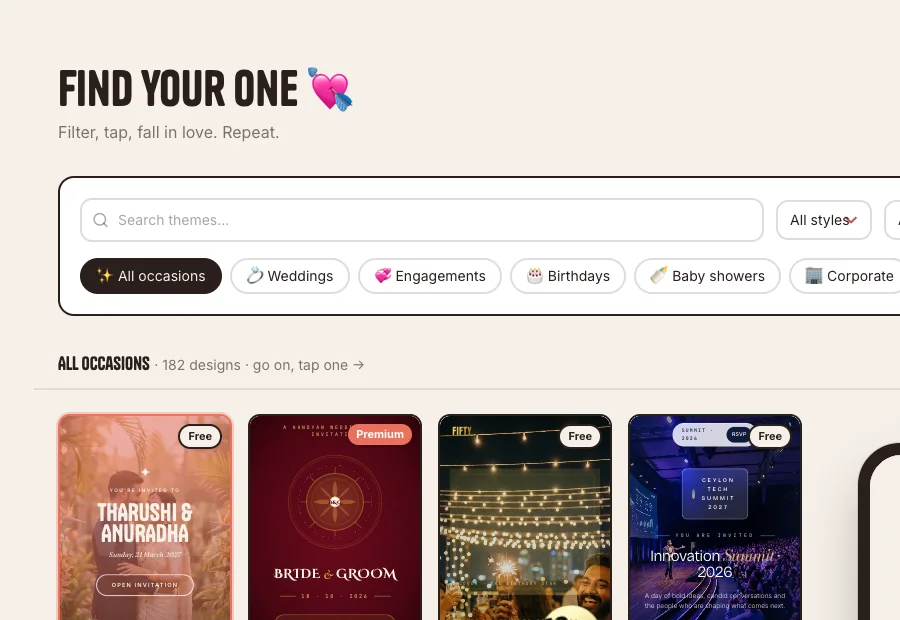 Theme picker mosaic